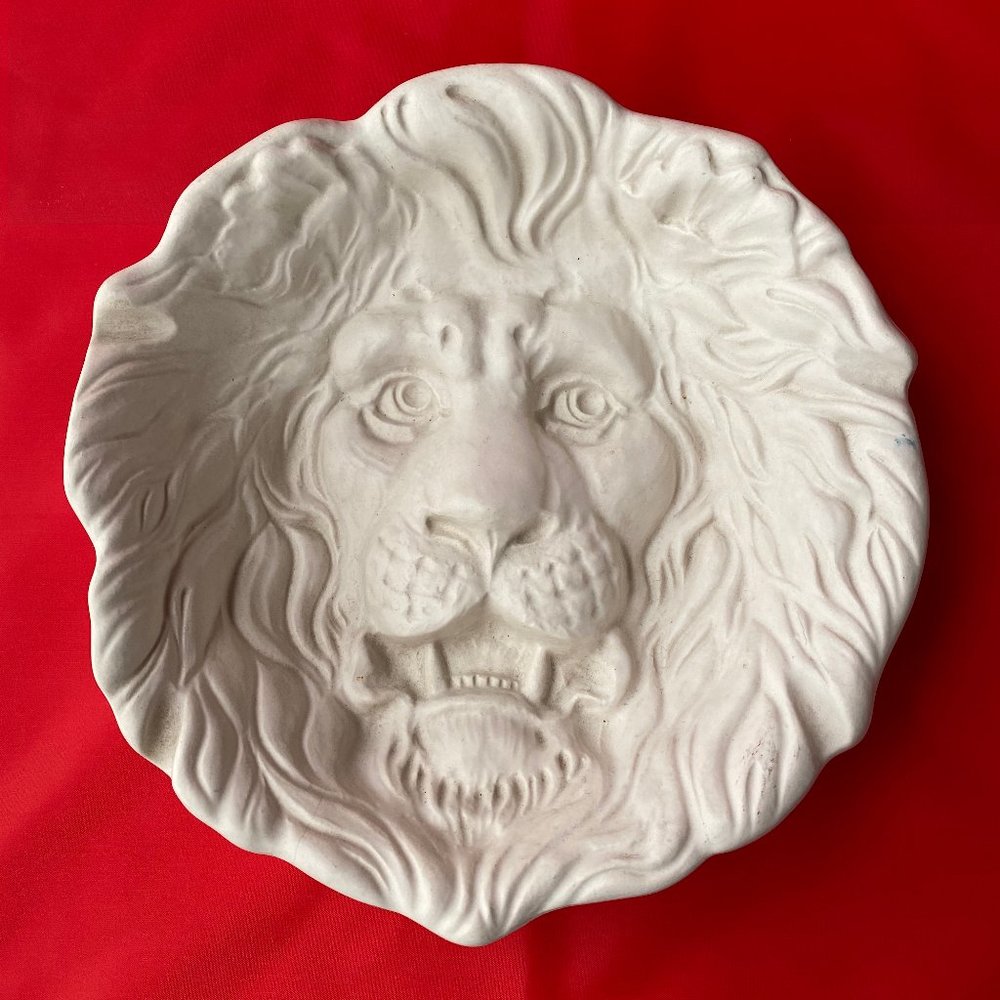 #SOLD-on-ebay* Haeger Lion Head Plate Rare Vintage